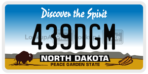 439DGM  license plate in ND