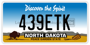 439ETK  license plate in ND