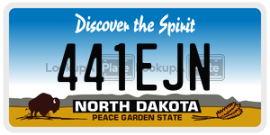 441EJN  license plate in ND