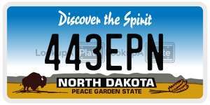 443EPN  license plate in ND