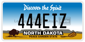 444EIZ  license plate in ND