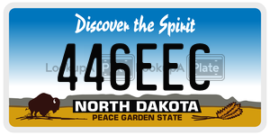 446EEC  license plate in ND