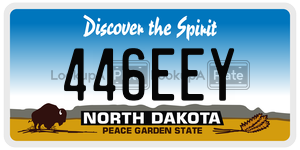 446EEY  license plate in ND