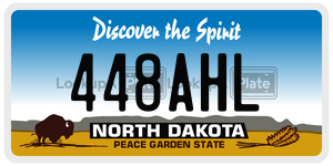448AHL  license plate in ND