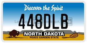 448DLB  license plate in ND
