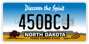 450BCJ  license plate in ND