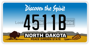 4511B  license plate in ND