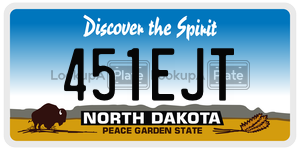 451EJT  license plate in ND