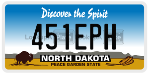 451EPH  license plate in ND