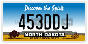 453DDJ  license plate in ND
