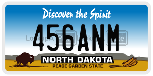 456ANM  license plate in ND
