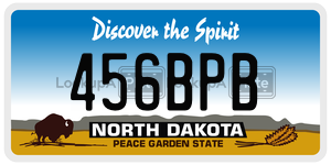 456BPB  license plate in ND