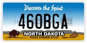 460BGA  license plate in ND