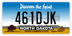 461DJK license plate in North Dakota