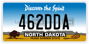 462DDA  license plate in ND