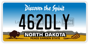 462DLY  license plate in ND