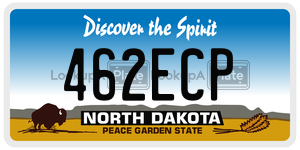 462ECP  license plate in ND