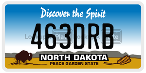463DRB  license plate in ND