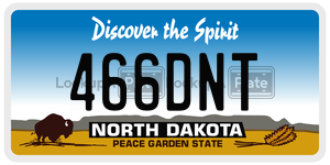 466DNT  license plate in ND