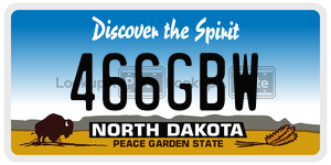 466GBW  license plate in ND