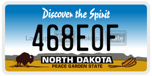 468EOF  license plate in ND