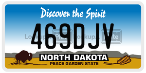 469DJV  license plate in ND