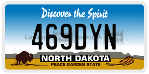469DYN  license plate in ND