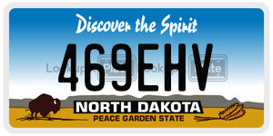 469EHV  license plate in ND