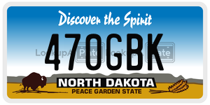 470GBK  license plate in ND