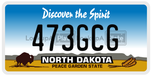 473GCG  license plate in ND