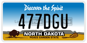 477DGU  license plate in ND