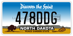 478DDG  license plate in ND