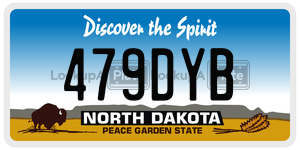 479DYB  license plate in ND