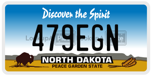 479EGN  license plate in ND