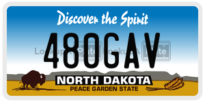 480GAV  license plate in ND