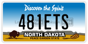 481ETS  license plate in ND