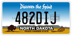 482DIJ  license plate in ND