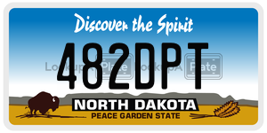 482DPT  license plate in ND