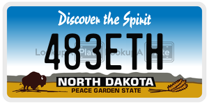 483ETH  license plate in ND
