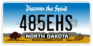 485EHS  license plate in ND