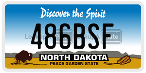 486BSF  license plate in ND