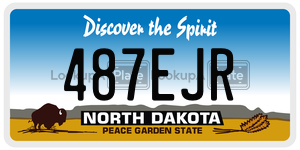 487EJR  license plate in ND