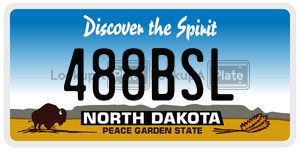 488BSL  license plate in ND