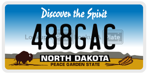488GAC  license plate in ND