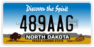 489AAG  license plate in ND