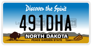 491DHA  license plate in ND