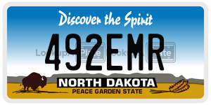 492EMR  license plate in ND
