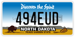 494EUD  license plate in ND
