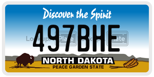 497BHE  license plate in ND