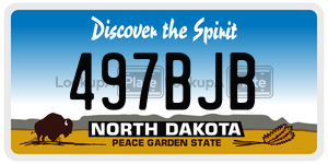 497BJB  license plate in ND